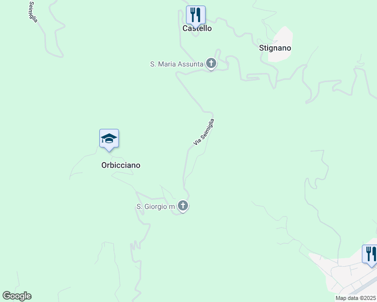 map of restaurants, bars, coffee shops, grocery stores, and more near 11 via Castello in Camaiore
