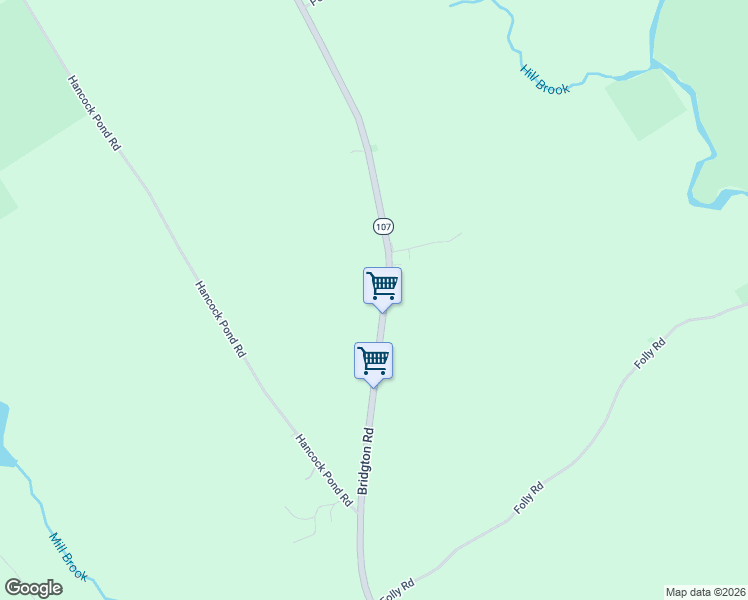 map of restaurants, bars, coffee shops, grocery stores, and more near 750 Bridgton Road in Sebago