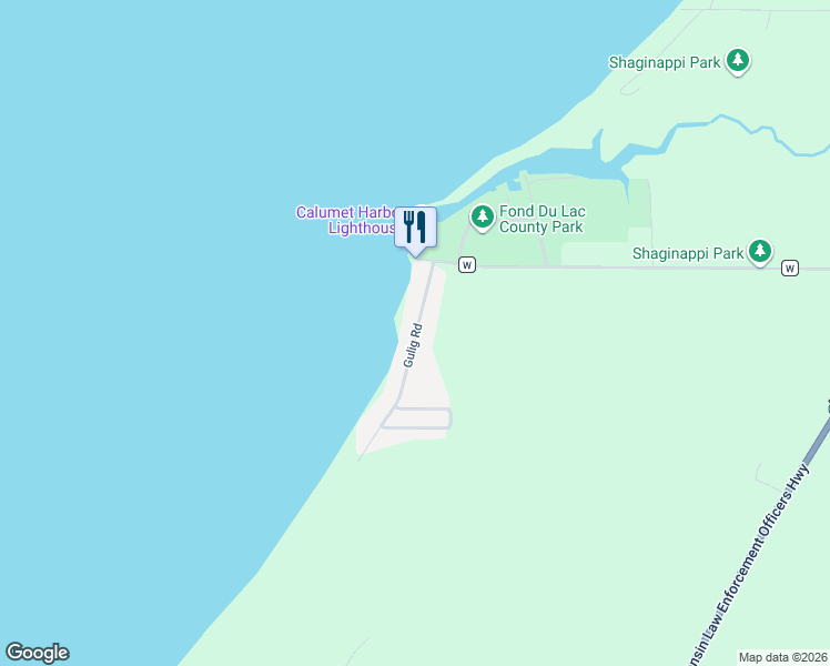 map of restaurants, bars, coffee shops, grocery stores, and more near N10256 Gulig Road in Malone