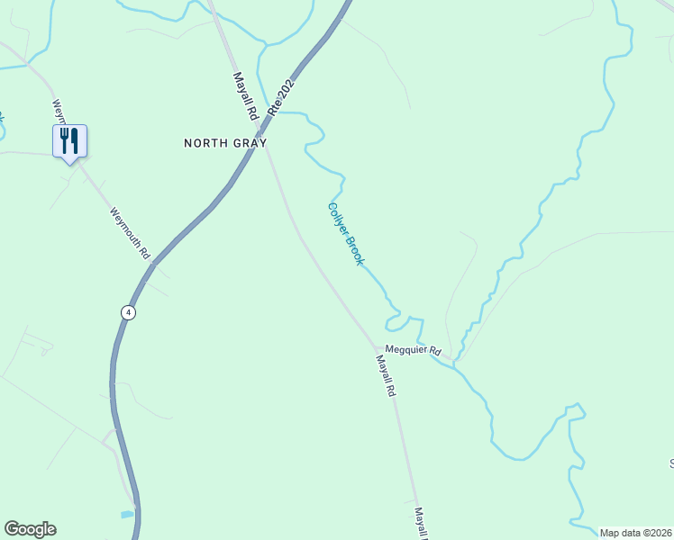 map of restaurants, bars, coffee shops, grocery stores, and more near 270 Mayall Road in Gray