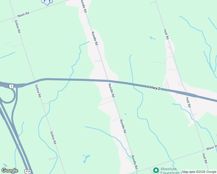 map of restaurants, bars, coffee shops, grocery stores, and more near 2045 Durham Regional Highway 2 in Bowmanville