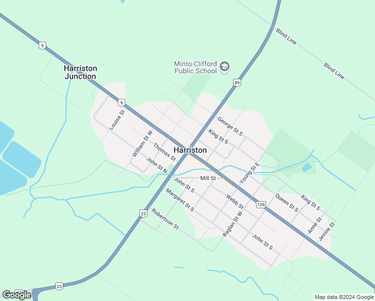 map of restaurants, bars, coffee shops, grocery stores, and more near in Wellington County