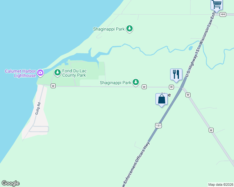 map of restaurants, bars, coffee shops, grocery stores, and more near W3266 County Road W in Malone