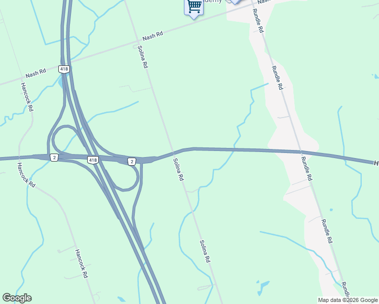 map of restaurants, bars, coffee shops, grocery stores, and more near 1953 Durham Regional Highway 2 in Bowmanville