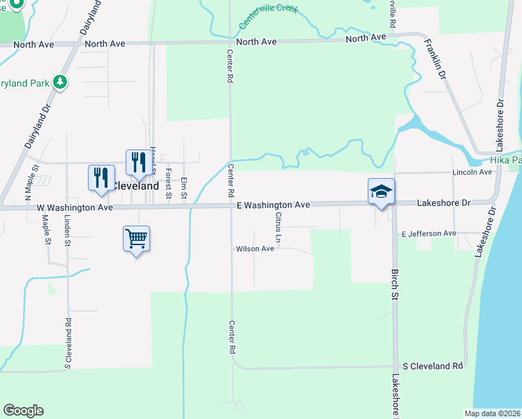 map of restaurants, bars, coffee shops, grocery stores, and more near 729 East Washington Avenue in Cleveland