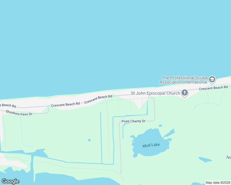 map of restaurants, bars, coffee shops, grocery stores, and more near 8508 Crescent Beach Road in Pigeon