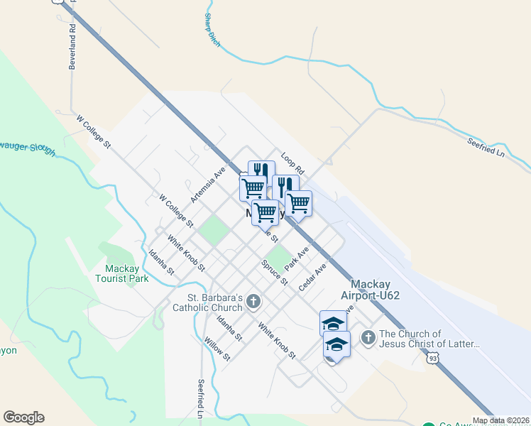 map of restaurants, bars, coffee shops, grocery stores, and more near in Mackay