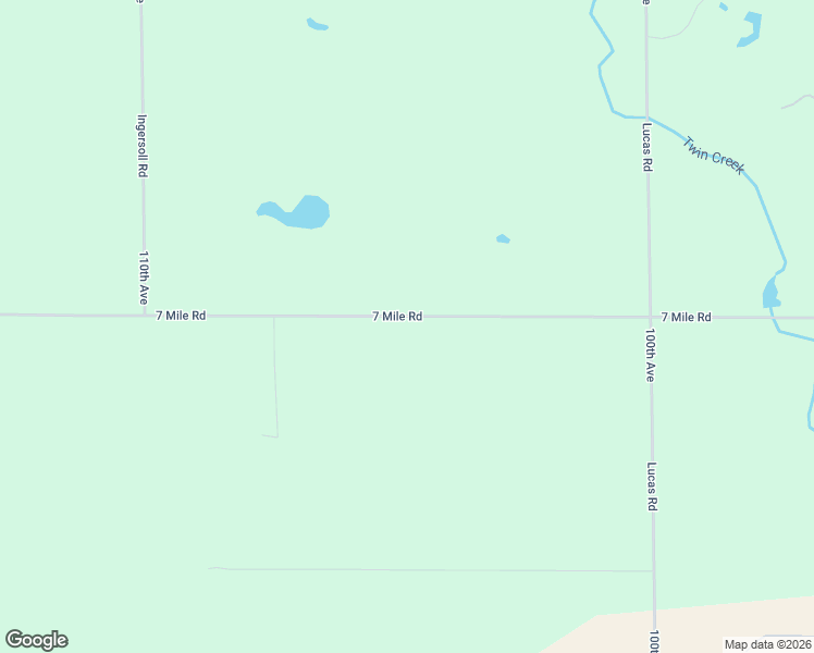 map of restaurants, bars, coffee shops, grocery stores, and more near 10486 7 Mile Road in Evart