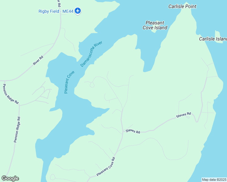 map of restaurants, bars, coffee shops, grocery stores, and more near Bryers Circle in Boothbay