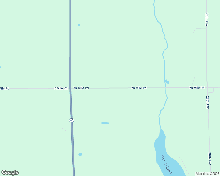 map of restaurants, bars, coffee shops, grocery stores, and more near 2836 7n Mile Road in Evart