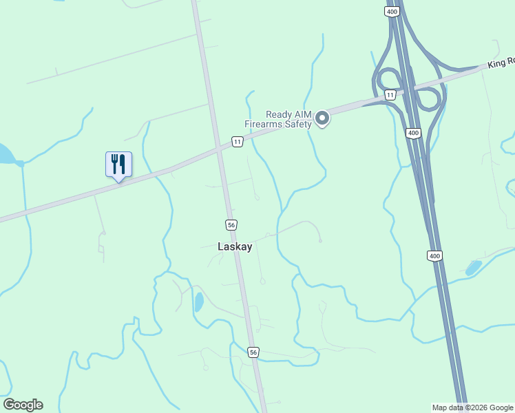 map of restaurants, bars, coffee shops, grocery stores, and more near 2 Prince Adam Court in King City