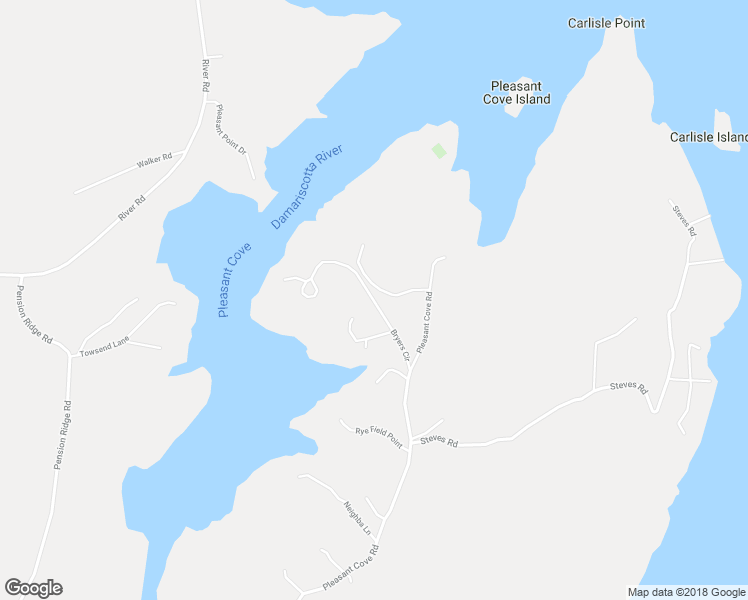 map of restaurants, bars, coffee shops, grocery stores, and more near Bryers Circle in Boothbay