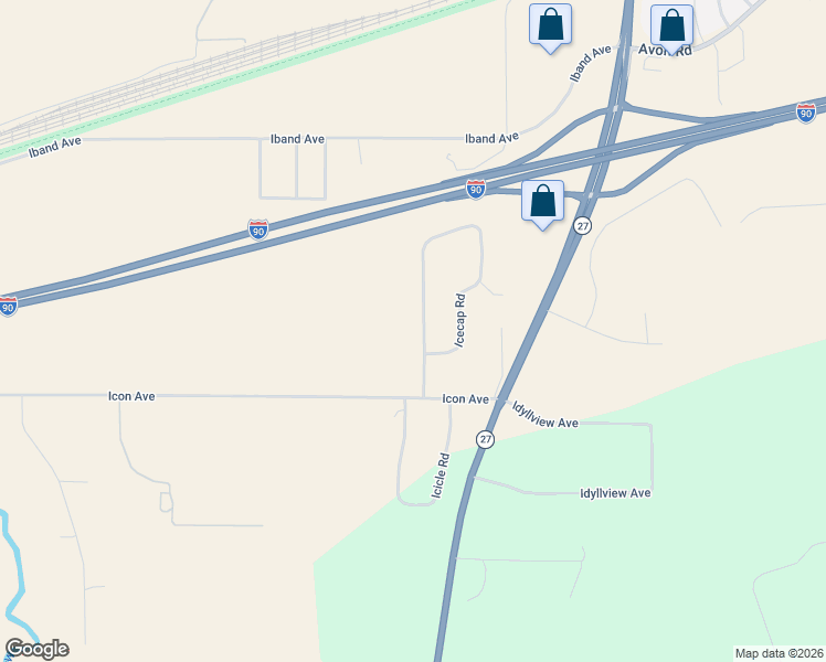 map of restaurants, bars, coffee shops, grocery stores, and more near 17660 Icecap Road in Sparta