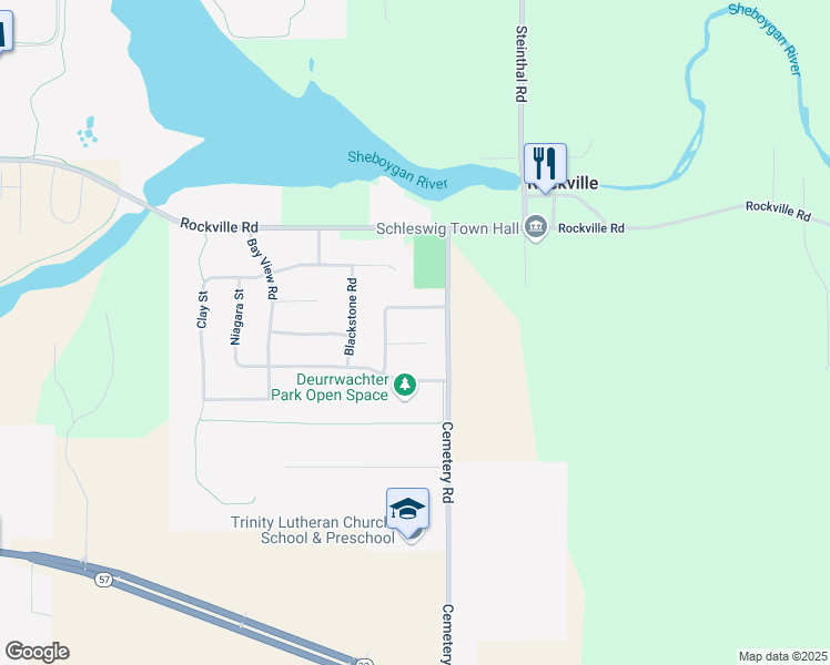 map of restaurants, bars, coffee shops, grocery stores, and more near 454B Jasper Ct in Kiel