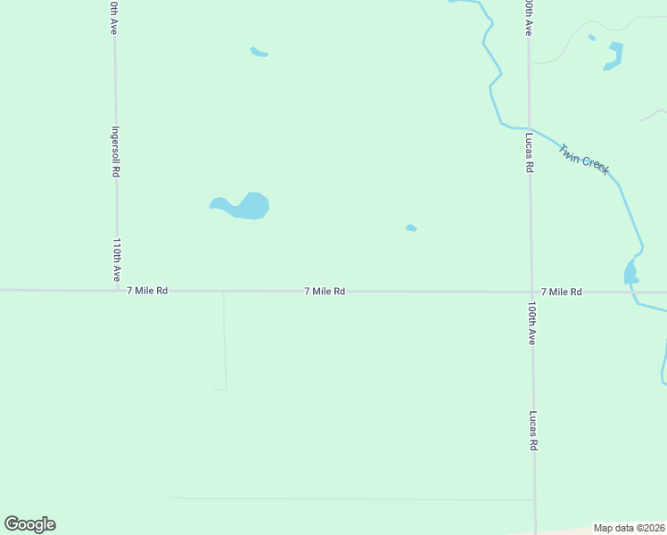map of restaurants, bars, coffee shops, grocery stores, and more near 10486 7 Mile Road in Evart