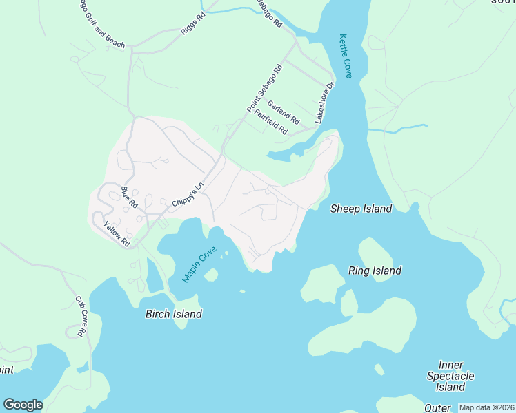 map of restaurants, bars, coffee shops, grocery stores, and more near 35 Acadia Road in Casco