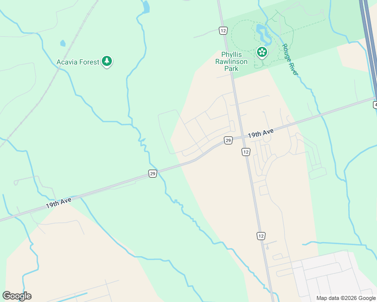 map of restaurants, bars, coffee shops, grocery stores, and more near 18 Big Willow Crescent in Richmond Hill