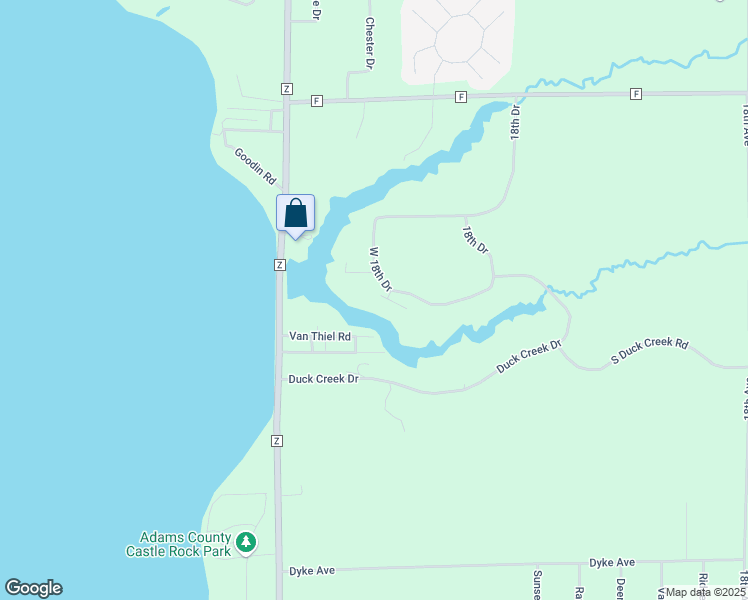 map of restaurants, bars, coffee shops, grocery stores, and more near 2339 West 18th Drive in Friendship