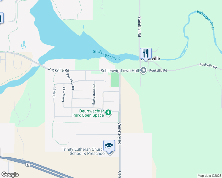 map of restaurants, bars, coffee shops, grocery stores, and more near 852 Crystal Road in Kiel