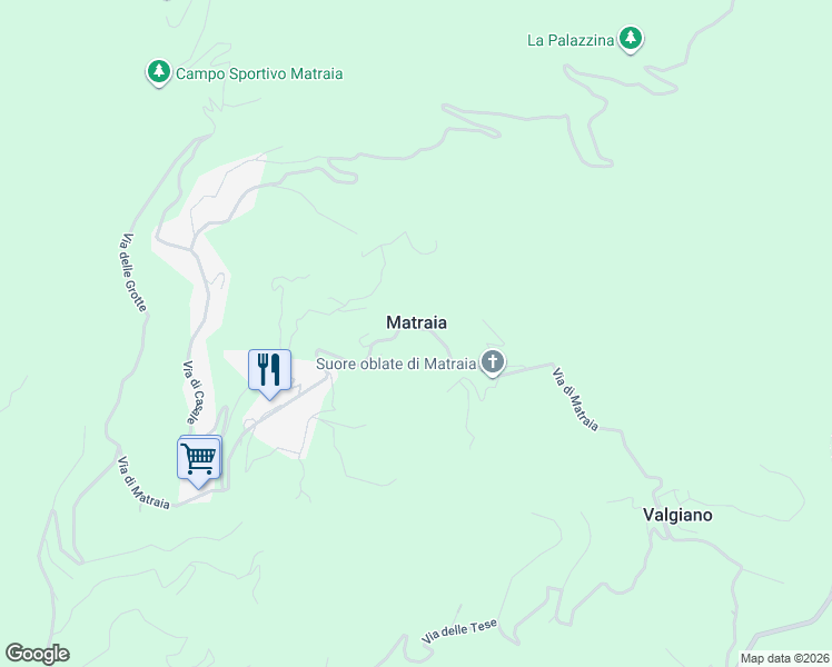 map of restaurants, bars, coffee shops, grocery stores, and more near in Matraia