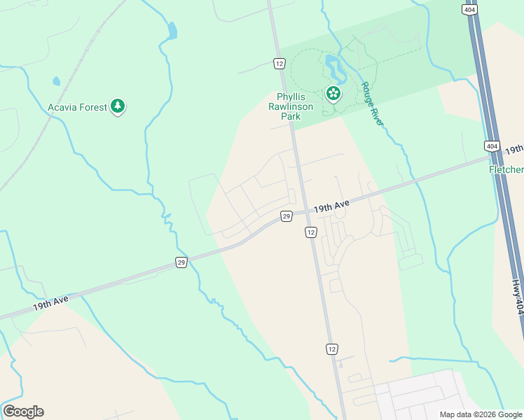 map of restaurants, bars, coffee shops, grocery stores, and more near 43 Helmkay Avenue in Richmond Hill