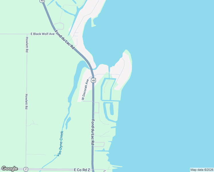 map of restaurants, bars, coffee shops, grocery stores, and more near 6454 U.S. 45 in Oshkosh