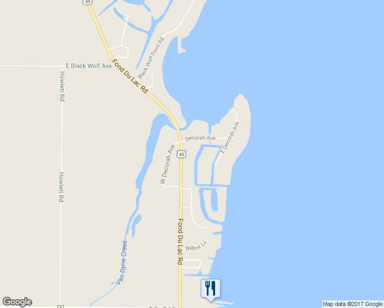 map of restaurants, bars, coffee shops, grocery stores, and more near 6454 U.S. 45 in Oshkosh