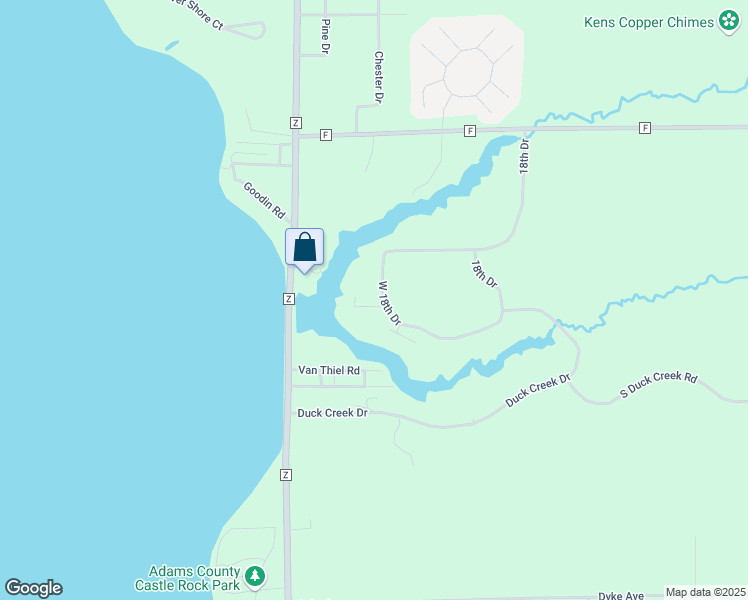 map of restaurants, bars, coffee shops, grocery stores, and more near 2339 West 18th Drive in Friendship