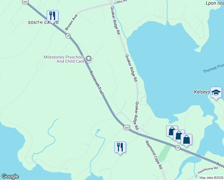 map of restaurants, bars, coffee shops, grocery stores, and more near 21 Snow Lake Drive in Casco