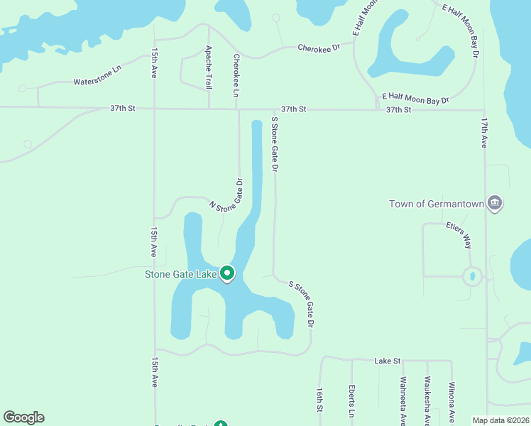 map of restaurants, bars, coffee shops, grocery stores, and more near N7571 South Stone Gate Drive in New Lisbon
