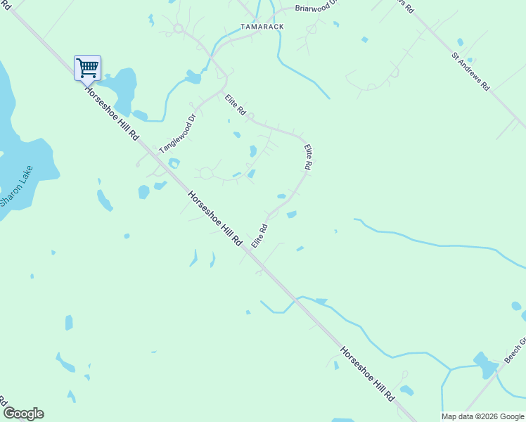 map of restaurants, bars, coffee shops, grocery stores, and more near 8 Elite Road in Caledon