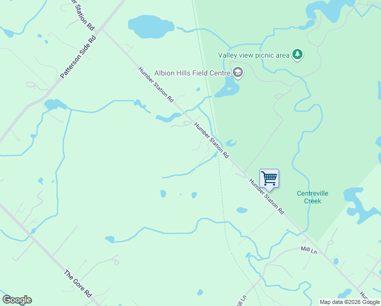 map of restaurants, bars, coffee shops, grocery stores, and more near 16668 Humber Station Road in Caledon
