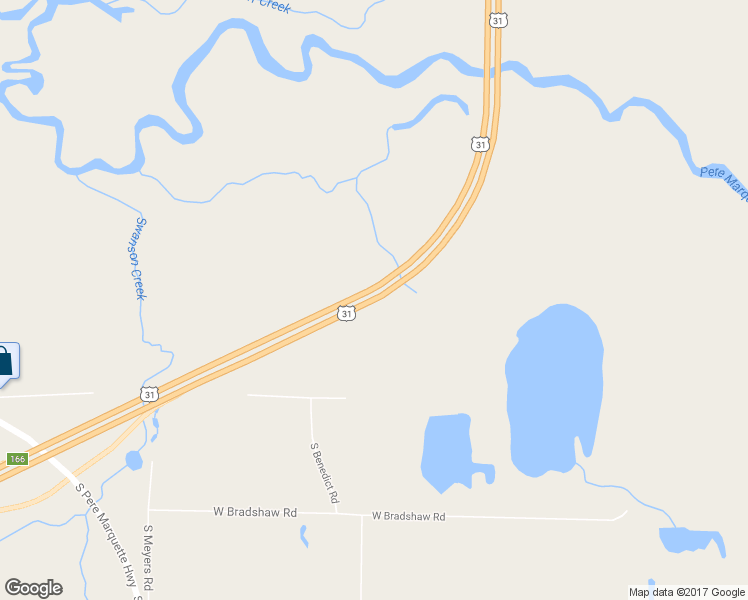 map of restaurants, bars, coffee shops, grocery stores, and more near U.S. 31 in Ludington