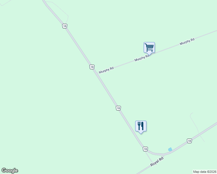 map of restaurants, bars, coffee shops, grocery stores, and more near County Road 10 in Milford