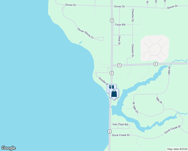 map of restaurants, bars, coffee shops, grocery stores, and more near 1923 Goodin Road in Friendship