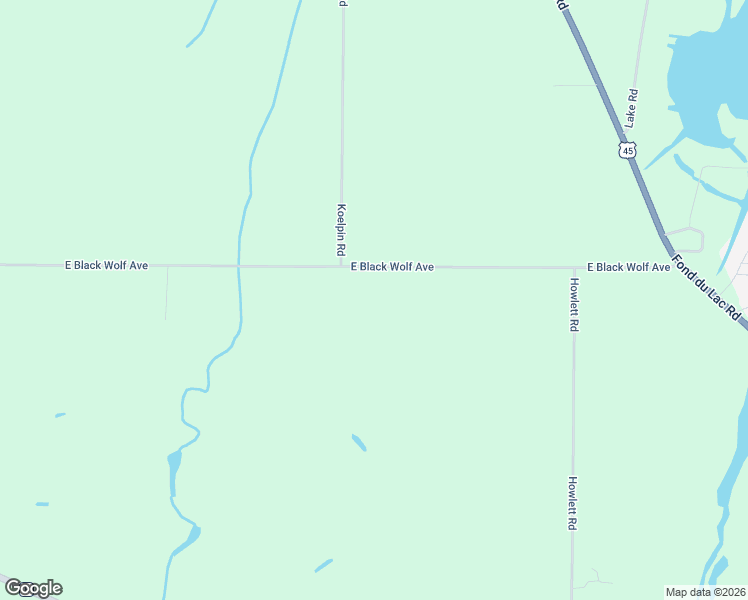 map of restaurants, bars, coffee shops, grocery stores, and more near 1209 East Black Wolf Avenue in Oshkosh