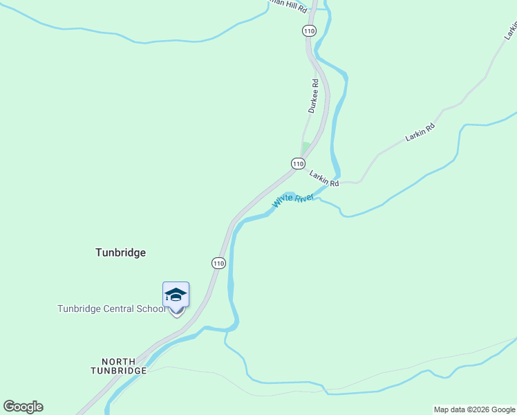 map of restaurants, bars, coffee shops, grocery stores, and more near Vermont 110 in Tunbridge