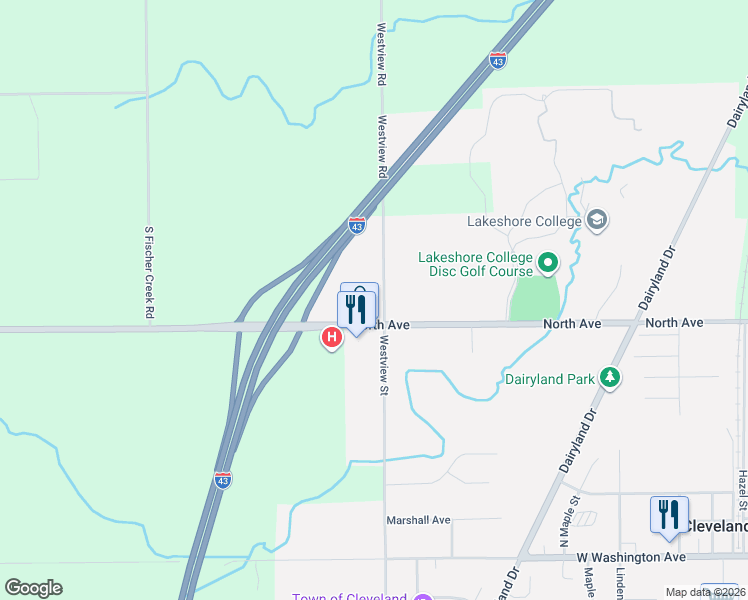map of restaurants, bars, coffee shops, grocery stores, and more near 1510 North Avenue in Cleveland