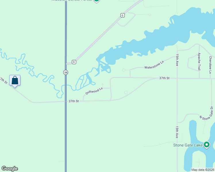 map of restaurants, bars, coffee shops, grocery stores, and more near W5917 Driftwood Lane in New Lisbon
