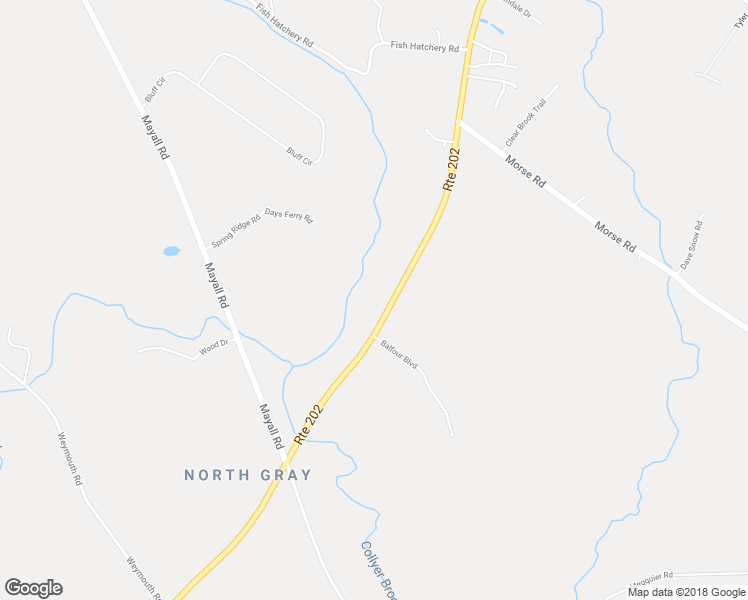 map of restaurants, bars, coffee shops, grocery stores, and more near 221 Lewiston Road in Gray
