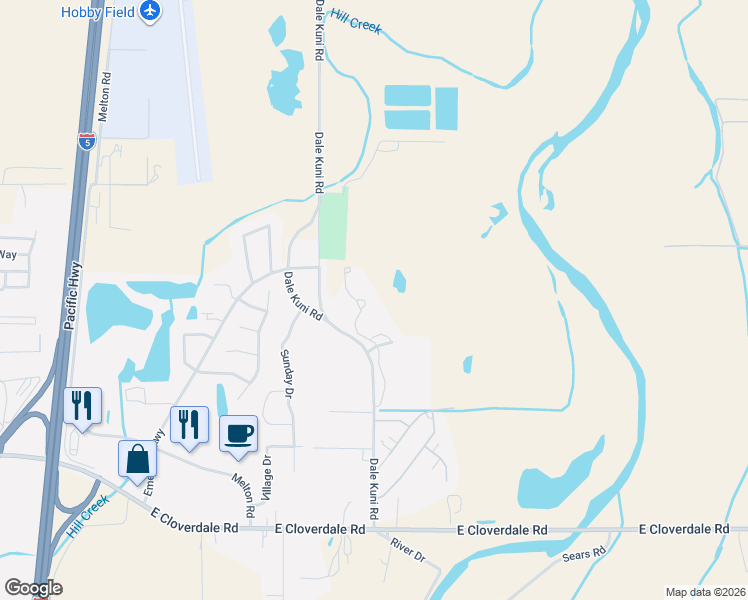 map of restaurants, bars, coffee shops, grocery stores, and more near 370 Magnolia Drive in Creswell