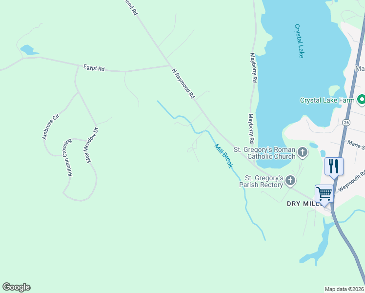 map of restaurants, bars, coffee shops, grocery stores, and more near 16 Chelsey Ln in Gray