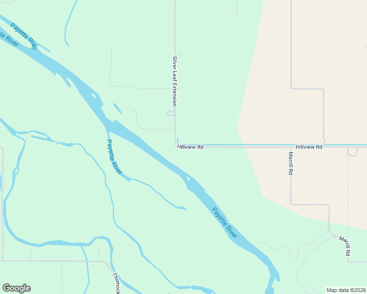 map of restaurants, bars, coffee shops, grocery stores, and more near 8967 Hillview Road in Emmett