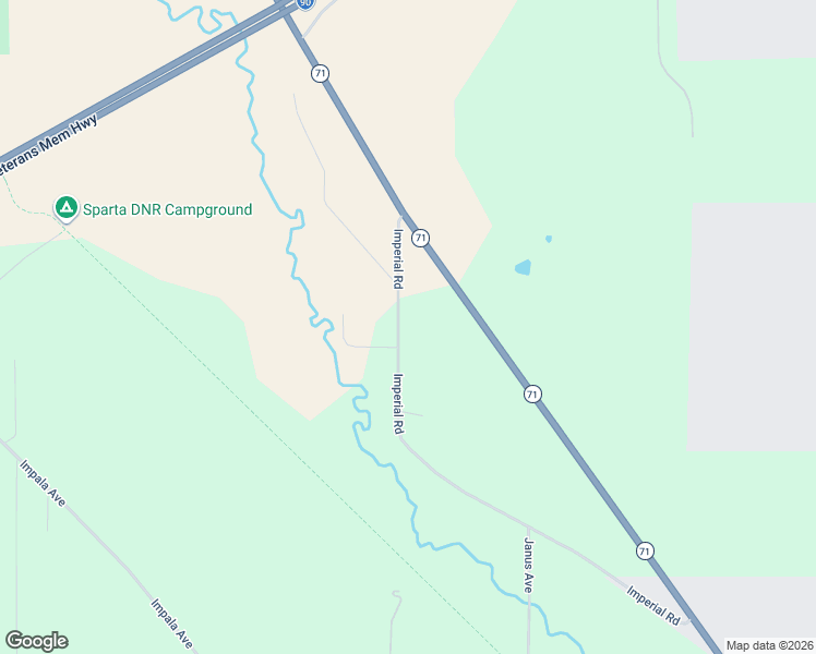 map of restaurants, bars, coffee shops, grocery stores, and more near 17312 Imperial Road in Sparta