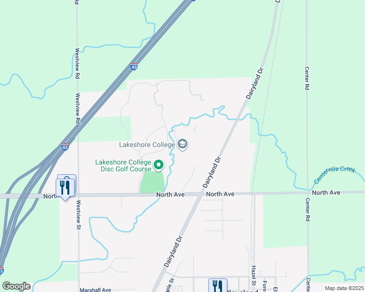 map of restaurants, bars, coffee shops, grocery stores, and more near 1290 North Avenue in Cleveland