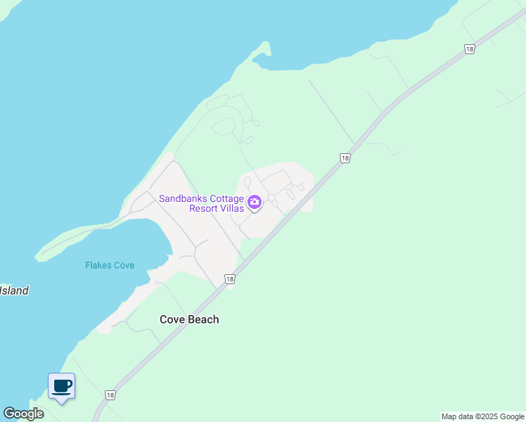 map of restaurants, bars, coffee shops, grocery stores, and more near 392 County Road 18 in Prince Edward