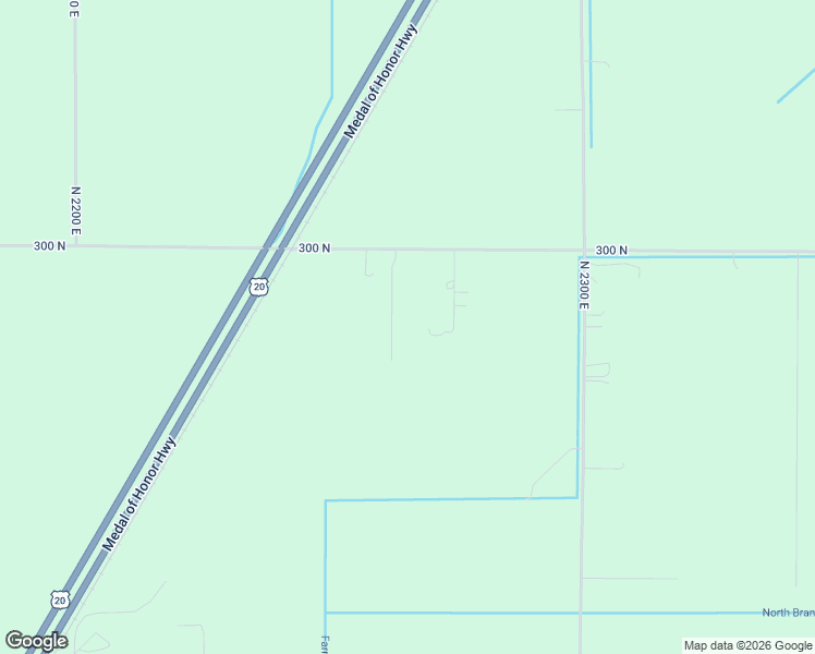map of restaurants, bars, coffee shops, grocery stores, and more near 2256 East 300 Road North in Saint Anthony