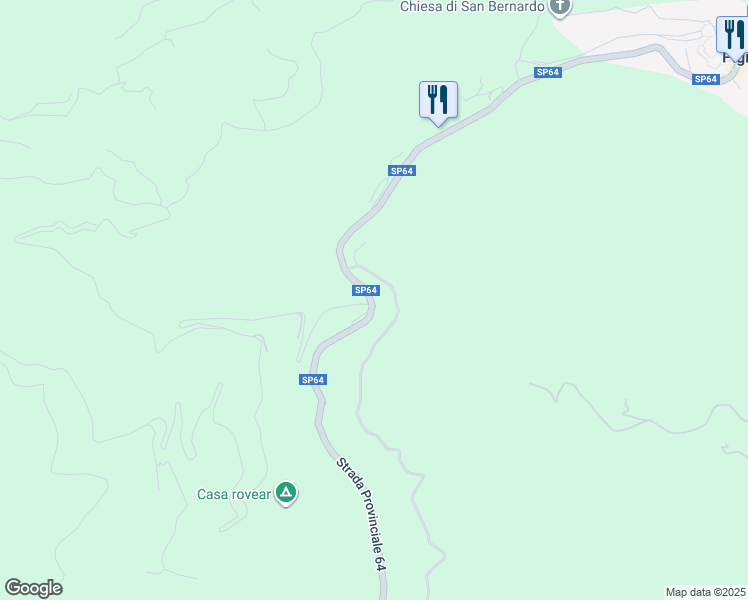 map of restaurants, bars, coffee shops, grocery stores, and more near Strada Provinciale 64 in Pigna