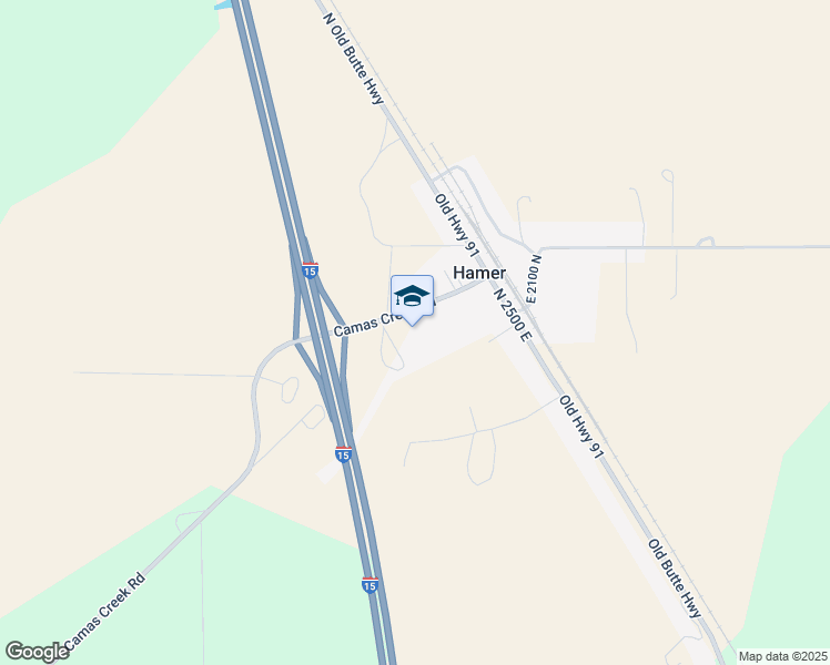 map of restaurants, bars, coffee shops, grocery stores, and more near 2450 East 2100 North in Hamer