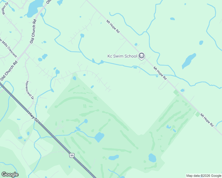map of restaurants, bars, coffee shops, grocery stores, and more near 45 Humber Trail in Caledon